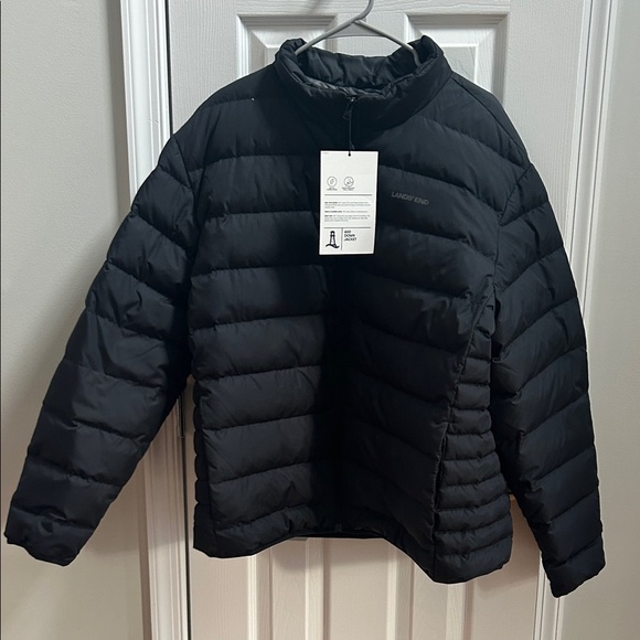 Lands' End 600 Down Black Jacket - Picture 1 of 7
